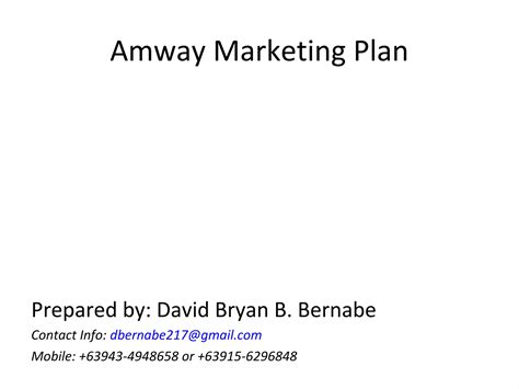 marketing plan amway|amway marketing plan powerpoint presentation.